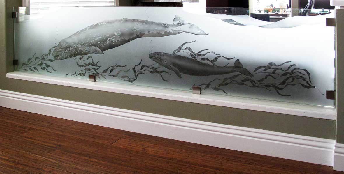 Etched Glass Wall Divider
