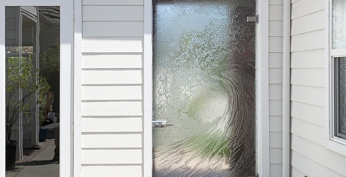 Cast Glass Ocean Wave Gate