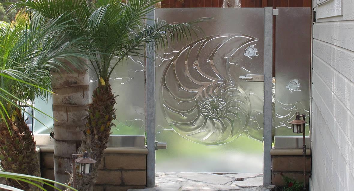 Cast Glass Gate in Laguna Beach